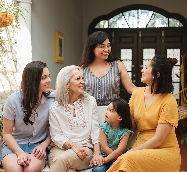 A family photo of women, to represent different generations